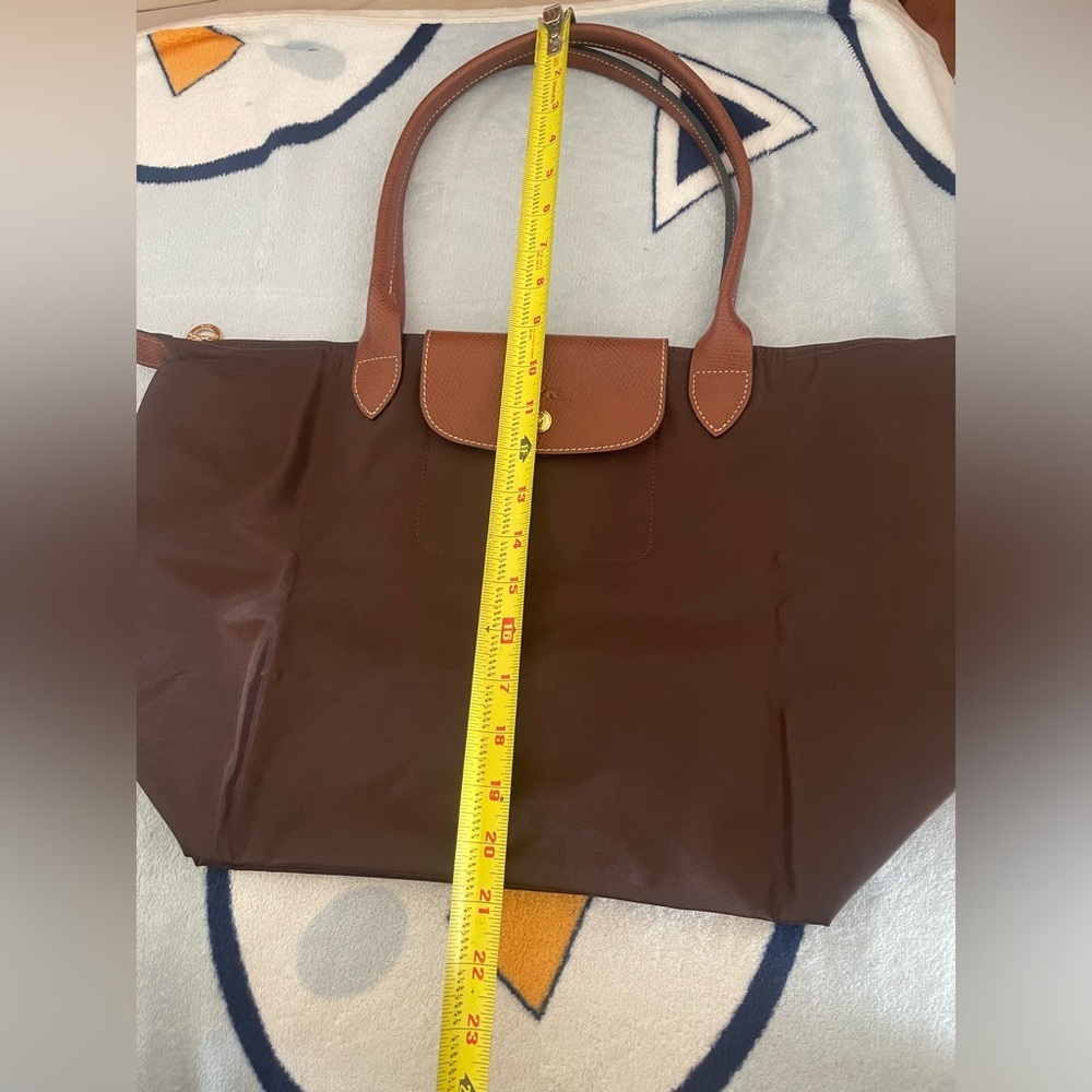 Longchamp Le Pliage folding tote bag large size Ebony brown color - Picture 14 of 14